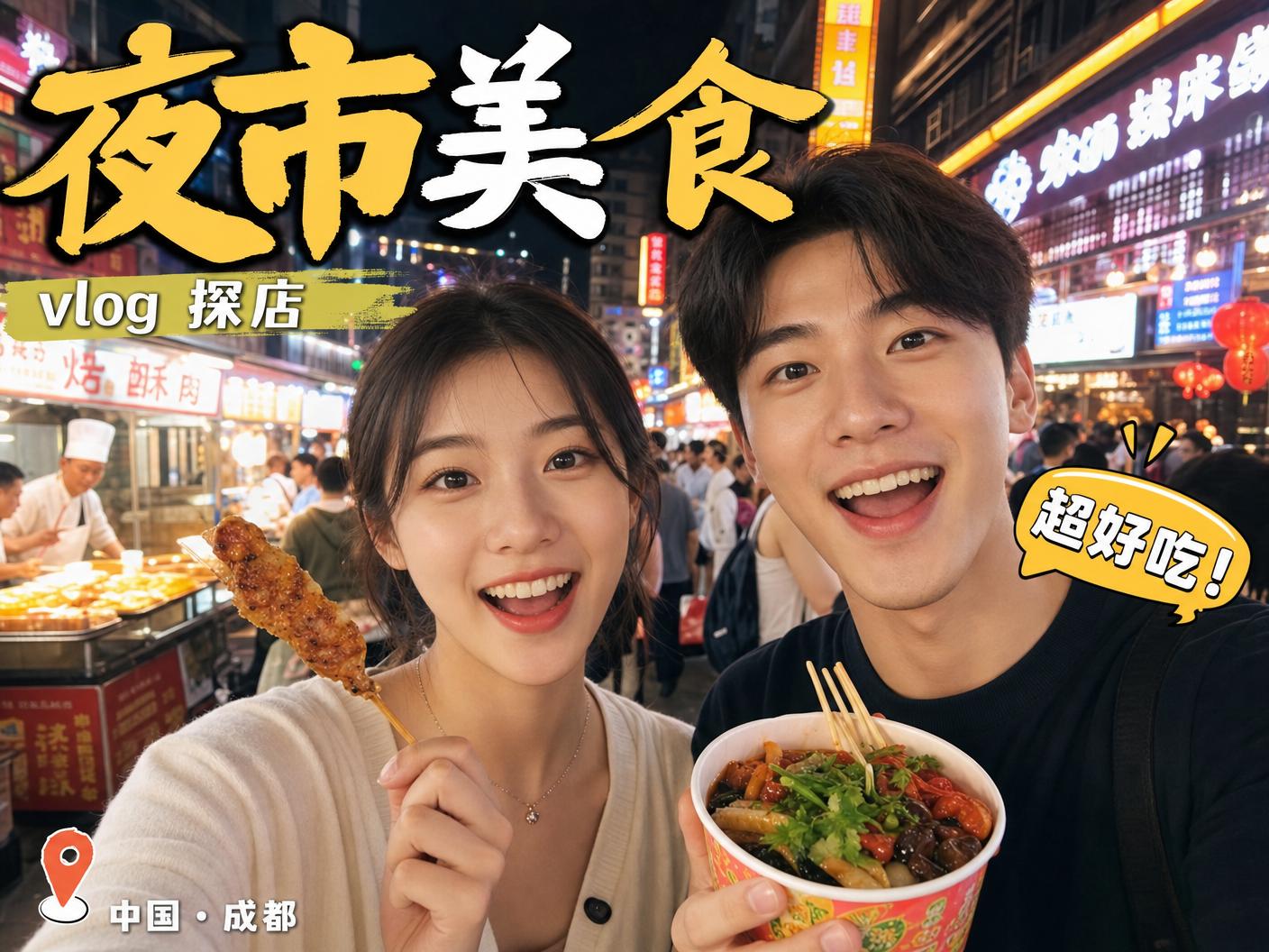 国产自拍-【国产自拍】成都夜市美食探店传媒Vlog，超好吃！